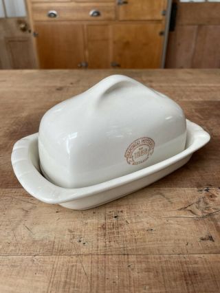 Vintage Bendigo Pottery Heritage Logo Butter Dish Australian Pottery Collectable