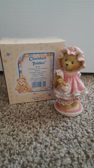 Cherished Teddies Holding On To Someone Special 916285 Figurine Box 1993