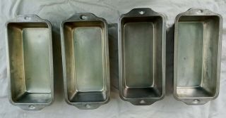4 Vintage Ekco Loaf Baking Pan Small 7.  5 X 3.  5 X 2.  25 Stainless R - 402