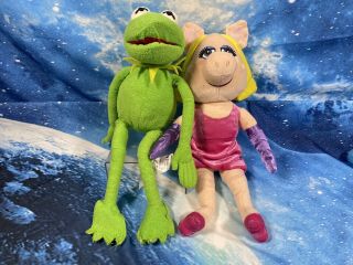 Disney Store The Muppets Kermit The Frog & Miss Piggy Plush Soft Toy Stamped 22 "