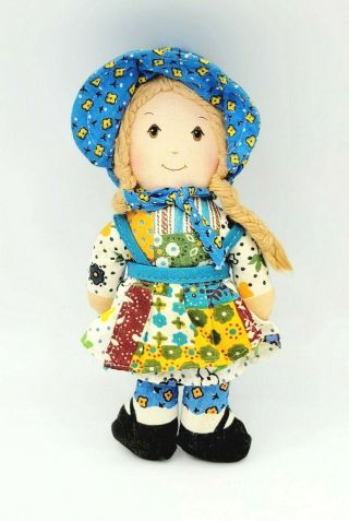 Vintage Knickerbocker Plush Holly Hobbie 6” Fabric Doll