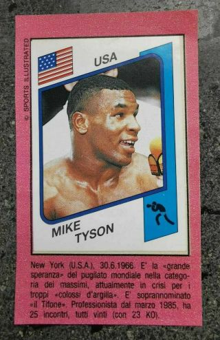 Mike Tyson Rookie 100 Rc In Album 1986 Panini Supersport