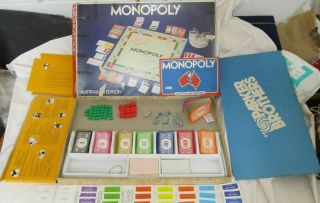 1974 Vintage Australian Edition Monopoly Board Game By Parker Brothers No.  2