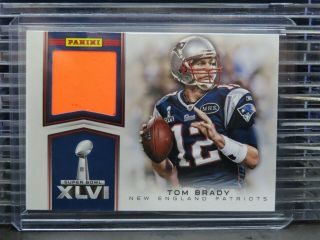 2013 Panini Tom Brady Bowl Xlxi Jersey Relic Card Patriots O426
