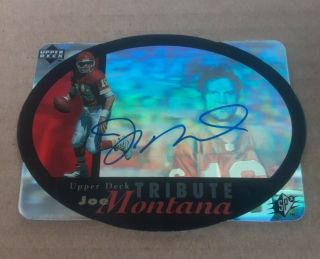 1996 Upper Deck Spx Joe Montana Tribute Certified Autograph Holo Die Cut