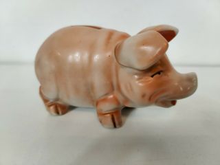 Vintage Ceramic Pig Piggy Bank Made In Japan