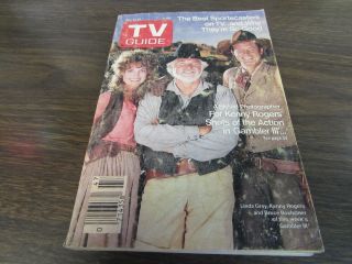 Vintage - Nov 21st 1987 - Tv Guide - Linda Grey / Kenny Rogers - Cover - Vg