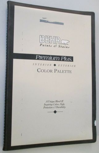 Vintage Oversized Behr Paints & Stains Color Palette Book