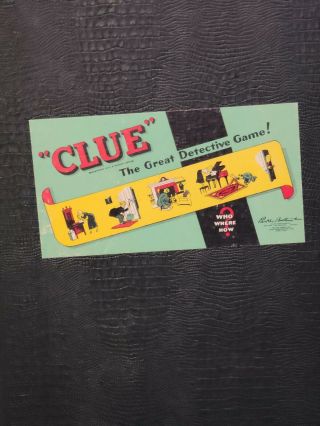 Vintage 1949 Clue Game (Board Only) 2