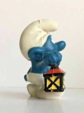 Watchman Smurf Vintage Retired Peyo Figure by Schleich,  No.  20024 2