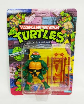 Vintage Tmnt 1988 Michaelangelo 10 Back Unpunched Stored Away From Sunlight