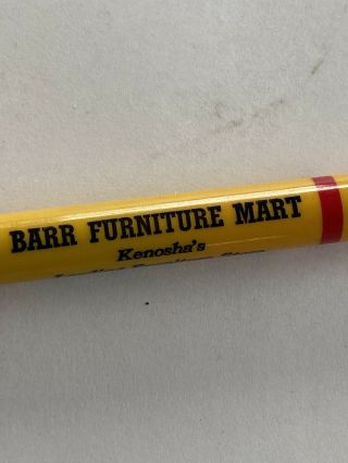 Vtg Barr Furniture Mart Bullet Pencil Kenosha Wisconsin A6687