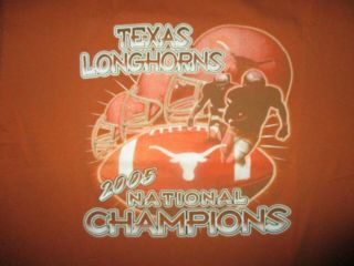 Vtg Texas Longhorns 2005 National Champions T Shirt College Football Adult Xl