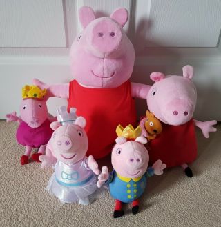 Peppa Pig Plush Bundle Soft Toys George George Build A Bear Talking Princess