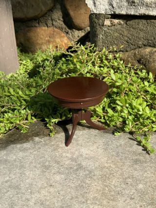 Vintage Sonia Messer Imports Wood Round Side Table