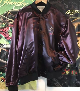 Vintage Bomber Jacket 1980s Mens Xl Made In Usa Professional Rodeo Cowboys Asso