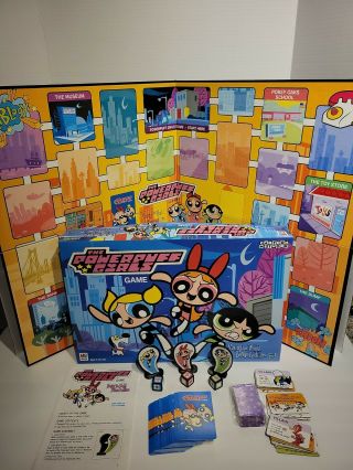 The Powerpuff Girls Board Game,  Milton Bradley 2000 Hasbro Complete,  Near