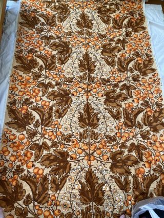 Fabric - Vtg Herukka By " Tampella In Finland 100 Cotton 81.  8 X 50.  7 Inch