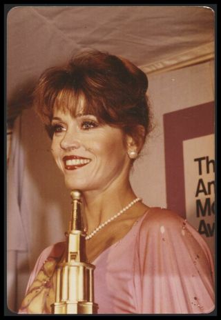 1980 Jane Fonda Candid @ American Movie Awards Vintage Photo Nb