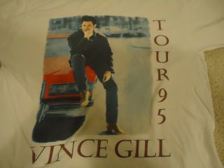 VTG Vince Gill 1995 When Love Finds You Tour Concert T - Shirt Large 2