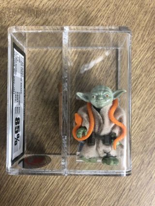 Vintage Star Wars Orange Snake Yoda Graded Action Figure Ukg 85