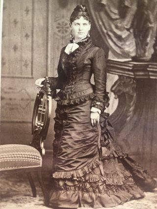 Victorian Woman In Stunning Dress - Vintage Photograph - Fashion