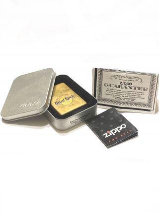 Vtg Zippo Save The Planet Hard Rock Cafe Tokyo Gold Plated Lighter 24 - J441