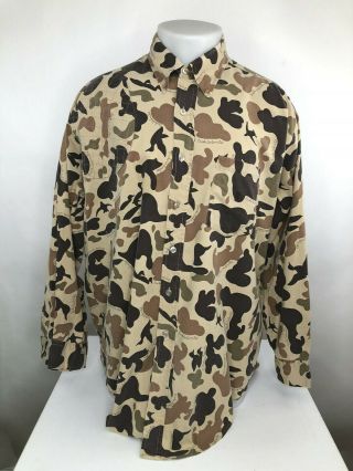 Bob Allen / Ducks Unlimited Vintage Hunting Camouflage Mens 2xl Shirt