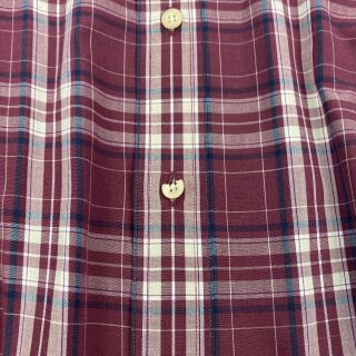 Vintage Chaps Ralph Lauren Men ' s Red Plaid Button Down Long Sleeve Shirt M 2