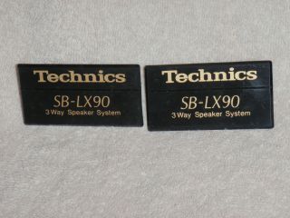 Technics Vintage Sb - Lx90 3 Way Speaker System Emblem (1 Badges Only)