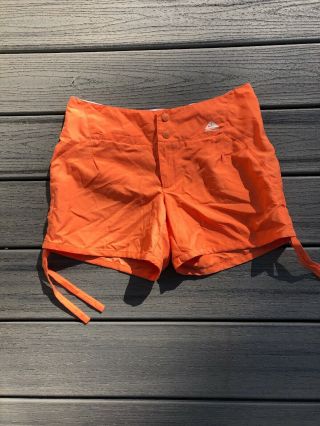 Vintage Nike Acg Women’s Sz 6 Orange Quill - Dri Polyester Shorts Bright Orange