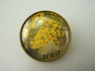 Vintage 1917 Pin Back Badge Wattle Day   1498