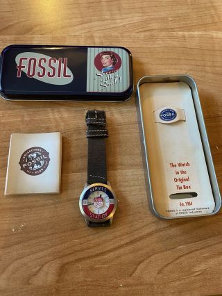 Vintage Fossil Hwy 20 Service Station Watch - Battery