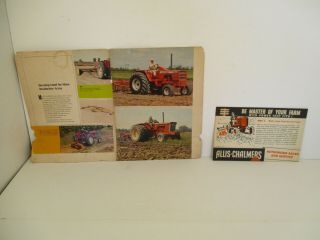 2 - Allis - Chalmers " B " Mailer Brochure Tractor Dealer Farm Vintage Plow Disc