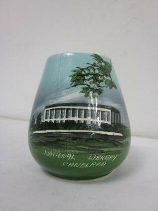 Retro/vintage Studio Anna Australian Pottery National Library Canberra Vase/pot