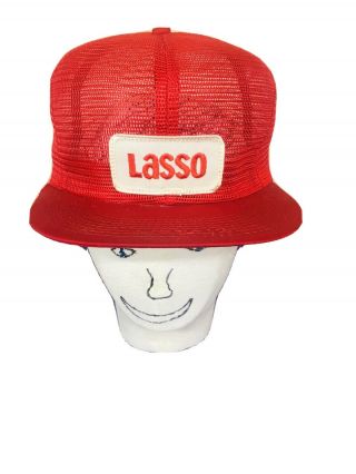 Vintage Lasso Snapback Patch Trucker All Mesh Hat K Brand Products Farmer Usa