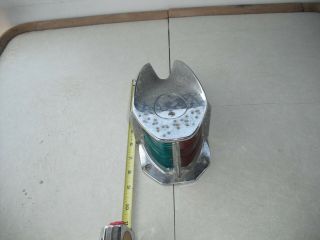 Vintage Attwood Boat Bow Light Nautical Green Red Old 50 