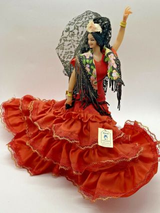 Collectible Retro/vintage Marin Chiclana Flamenco Dancing Lady Souvenir Doll