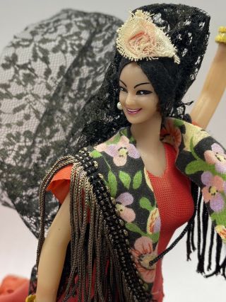 Collectible Retro/Vintage Marin Chiclana Flamenco Dancing Lady Souvenir Doll 2