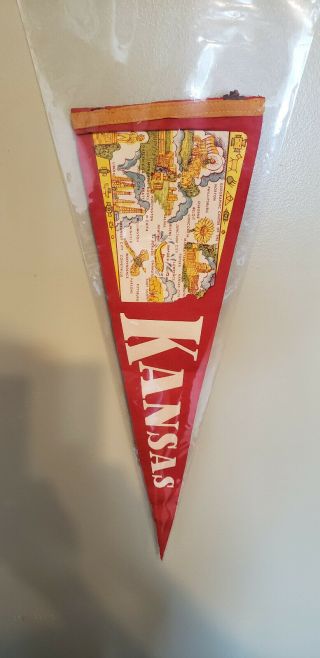 Kansas The Sunflower State Felt Vintage Pennant 2/20/2021