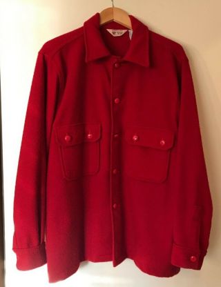 Vintage Boy Scout Bsa Red Wool Jacket - Size 46 - Good