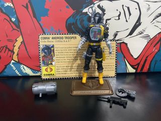 Gi Joe Hall Of Heroes Cobra Android Trooper B.  A.  T.  Missing Parts