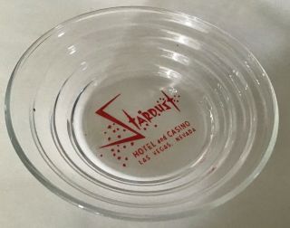 Stardust Casino,  Las Vegas vintage glass ashtray or bowl approx 4” in diameter 3