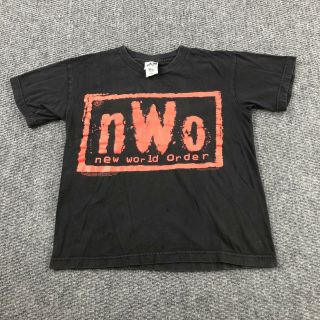 Vintage 90s Wcw Vintage Nwo Wrestling T - Shirt Size Youth Large Wwf World Order