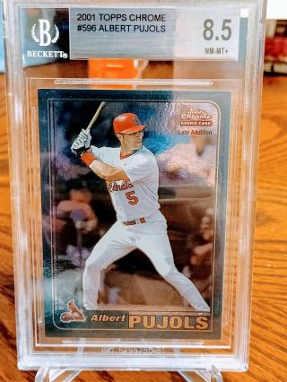 2001 Albert Pujols Topps Chrome Late Edition Rookie Card 596 8.  5 Nm - Mt,