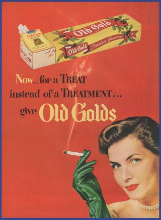 Vintage 1948 Old Gold Cigarettes Tobacco Smoking 40 