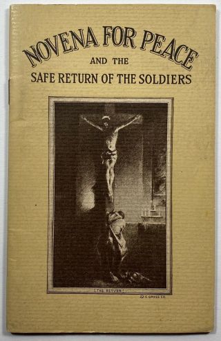 Novena For Peace,  Vintage 1942 Wwii Holy Devotional Prayer Booklet.