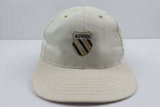Vintage K - Swiss Shield Logo White Color Snapback Hat