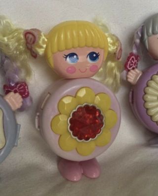 Vintage Sweet Secrets 1984 Galoob Doll Compact Blonde Pink Yellow Flower Red Gem
