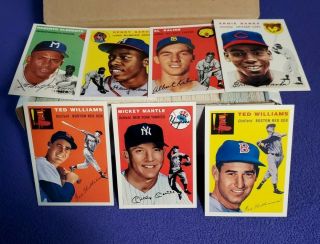 1954 Topps Archives Baseball Complete 259 - Card Set Mickey Mantle & Ted Williams